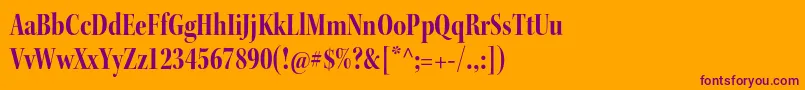 KeplerstdBoldcndisp Font – Purple Fonts on Orange Background