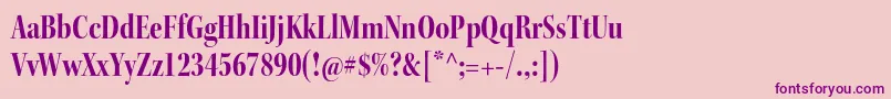 KeplerstdBoldcndisp Font – Purple Fonts on Pink Background