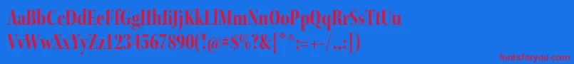 KeplerstdBoldcndisp Font – Red Fonts on Blue Background