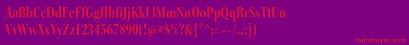 KeplerstdBoldcndisp Font – Red Fonts on Purple Background