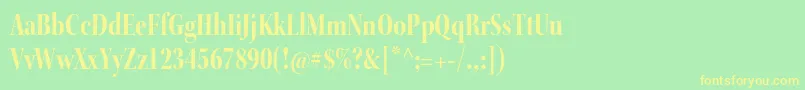 フォントKeplerstdBoldcndisp – 黄色の文字が緑の背景にあります