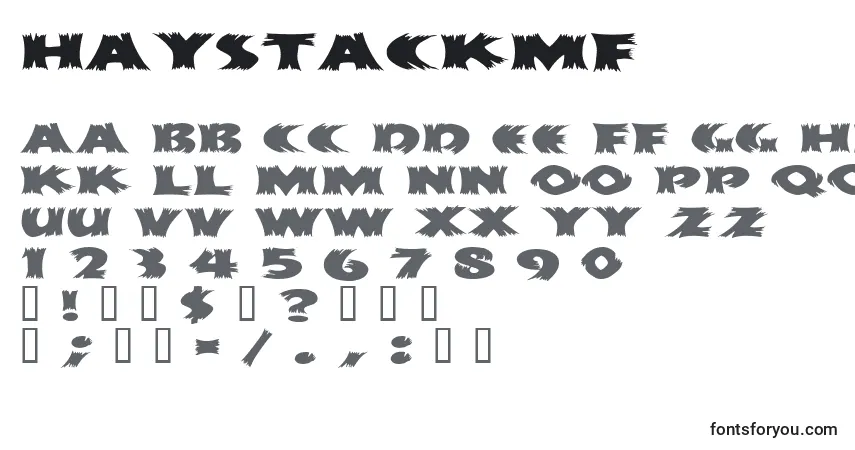 characters of haystackmf font, letter of haystackmf font, alphabet of  haystackmf font