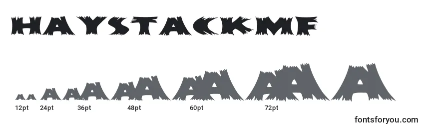 sizes of haystackmf font, haystackmf sizes