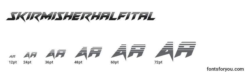 sizes of skirmisherhalfital font, skirmisherhalfital sizes
