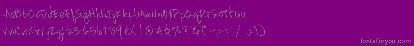 HandscriptleftyRegular Font – Gray Fonts on Purple Background