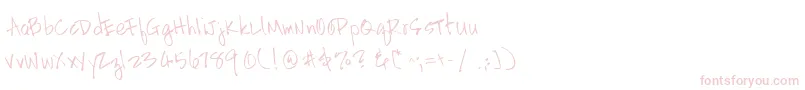 HandscriptleftyRegular-Schriftart – Rosa Schriften auf weißem Hintergrund