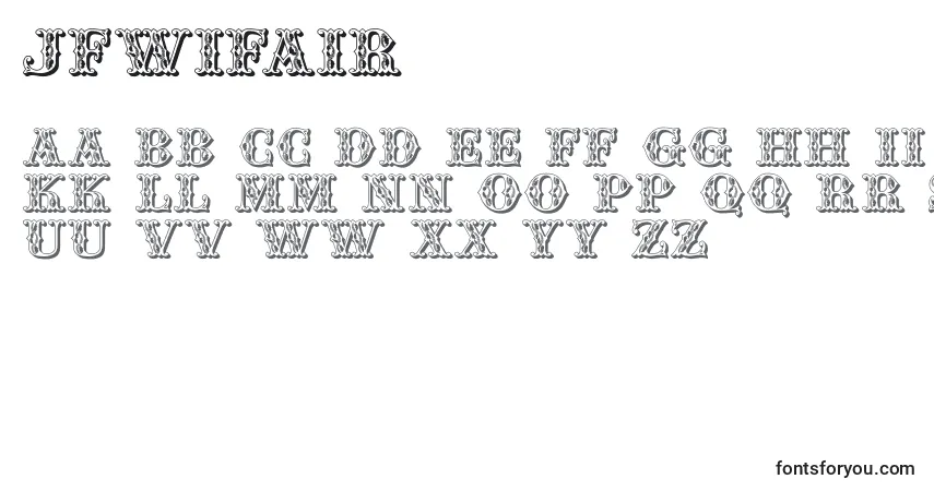 Schriftart Jfwifair – Alphabet, Zahlen, spezielle Symbole