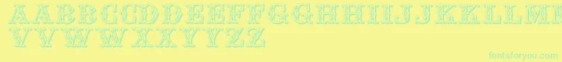 Jfwifair Font – Green Fonts on Yellow Background