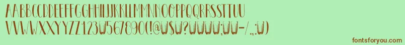 DkPastis Font – Brown Fonts on Green Background