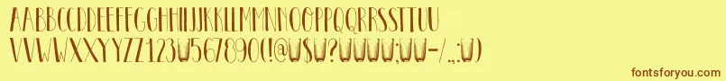 DkPastis Font – Brown Fonts on Yellow Background