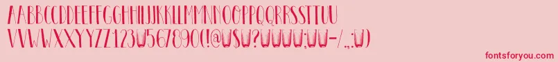 DkPastis-Schriftart – Rote Schriften auf rosa Hintergrund