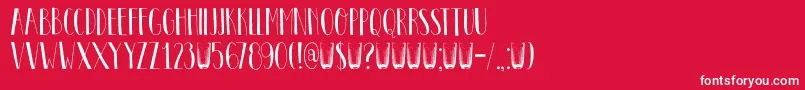 Шрифт DkPastis – белые шрифты на красном фоне