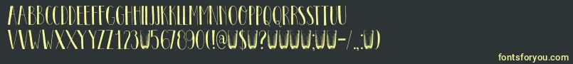 DkPastis Font – Yellow Fonts on Black Background