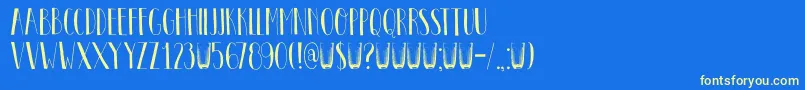 DkPastis Font – Yellow Fonts on Blue Background