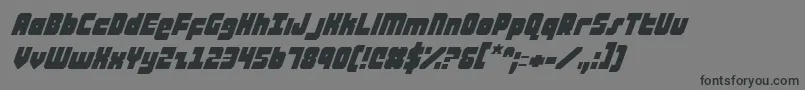 フォントAlphaTaurusItalic – 黒い文字の灰色の背景