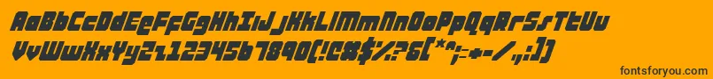 AlphaTaurusItalic Font – Black Fonts on Orange Background