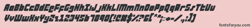 AlphaTaurusItalic Font – Black Fonts on Pink Background