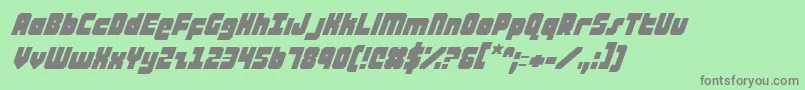 AlphaTaurusItalic Font – Gray Fonts on Green Background