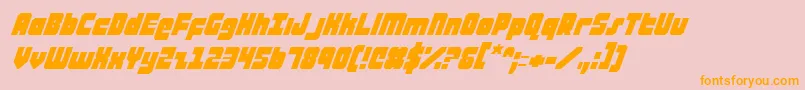 AlphaTaurusItalic Font – Orange Fonts on Pink Background