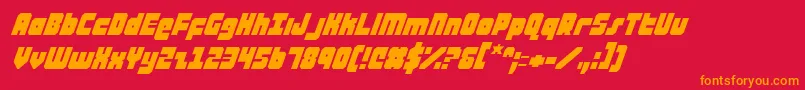 Шрифт AlphaTaurusItalic – оранжевые шрифты на красном фоне