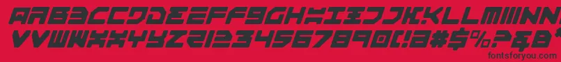 Omega3LightItalic Font – Black Fonts on Red Background