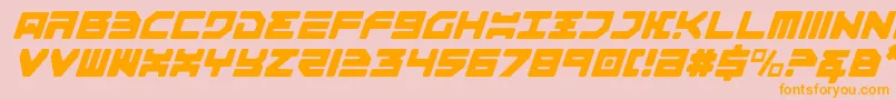 Omega3LightItalic Font – Orange Fonts on Pink Background