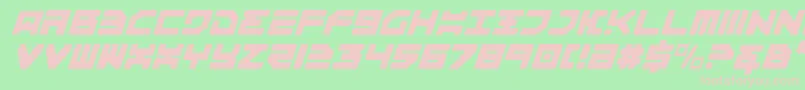 Omega3LightItalic Font – Pink Fonts on Green Background