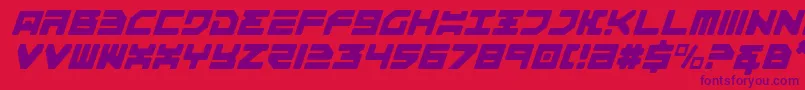Шрифт Omega3LightItalic – фиолетовые шрифты на красном фоне
