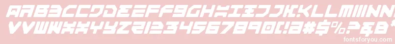 Omega3LightItalic Font – White Fonts on Pink Background