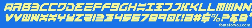 Шрифт Omega3LightItalic – жёлтые шрифты на синем фоне