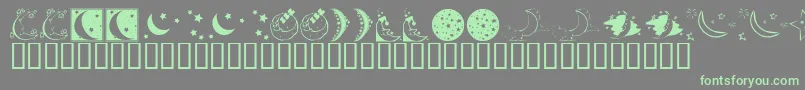 Шрифт KrStarryNight – зелёные шрифты на сером фоне