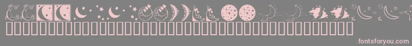 フォントKrStarryNight – 灰色の背景にピンクのフォント