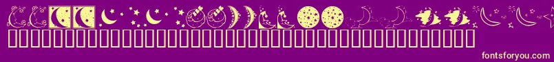 Lisätietoja KrStarryNight-fontista KrStarryNight-fontti – keltaiset fontit violetilla taustalla