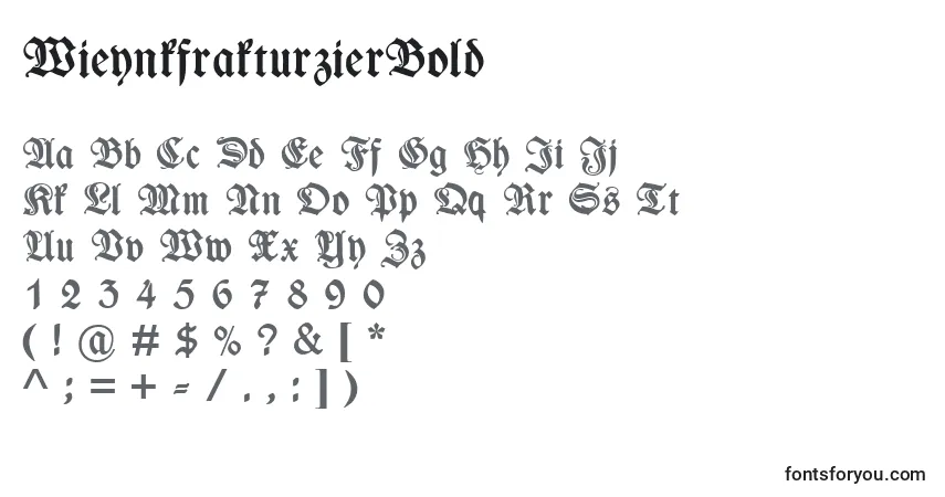 Шрифт WieynkfrakturzierBold – алфавит, цифры, специальные символы