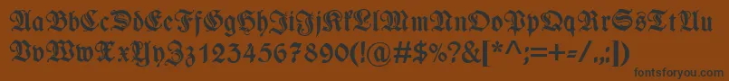Шрифт WieynkfrakturzierBold – чёрные шрифты на коричневом фоне