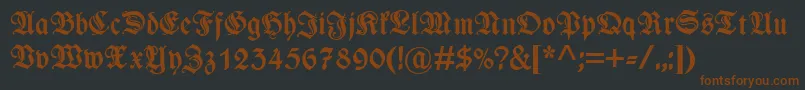 WieynkfrakturzierBold Font – Brown Fonts on Black Background