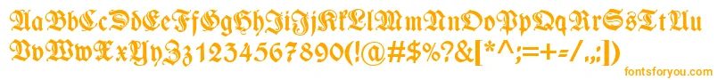 WieynkfrakturzierBold Font – Orange Fonts on White Background