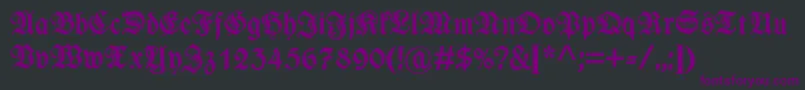WieynkfrakturzierBold Font – Purple Fonts on Black Background