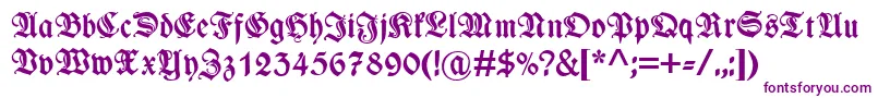 WieynkfrakturzierBold Font – Purple Fonts on White Background