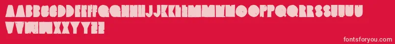VintagedenimSeta Font – Pink Fonts on Red Background