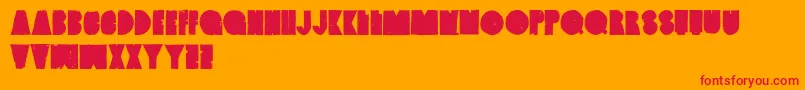 VintagedenimSeta Font – Red Fonts on Orange Background