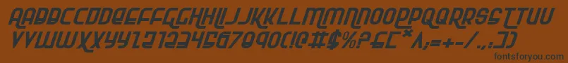 Police RokikierExpandedItalic – polices noires sur fond brun