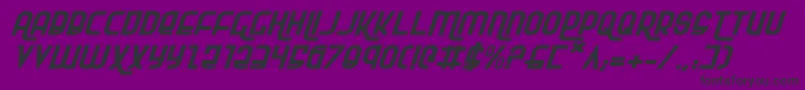 RokikierExpandedItalic Font – Black Fonts on Purple Background