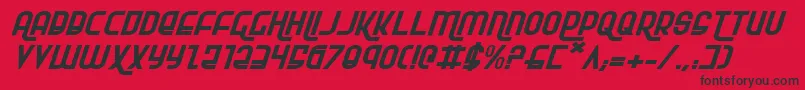 RokikierExpandedItalic Font – Black Fonts on Red Background