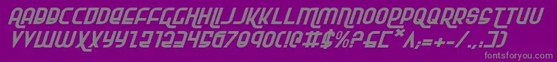 RokikierExpandedItalic Font – Gray Fonts on Purple Background