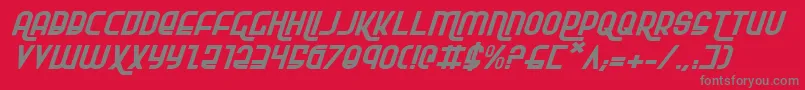 RokikierExpandedItalic Font – Gray Fonts on Red Background