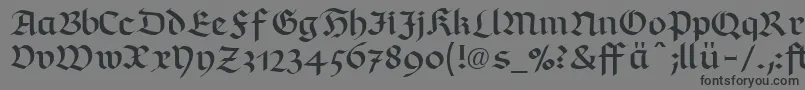 フォントRichmondfrakturLtDfr – 黒い文字の灰色の背景