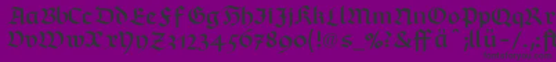 RichmondfrakturLtDfr Font – Black Fonts on Purple Background