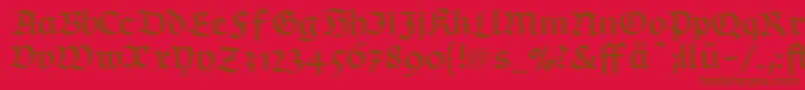 RichmondfrakturLtDfr Font – Brown Fonts on Red Background