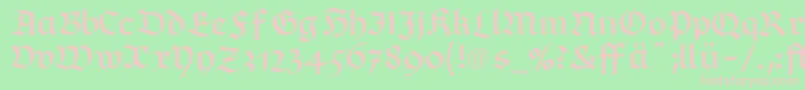 RichmondfrakturLtDfr Font – Pink Fonts on Green Background